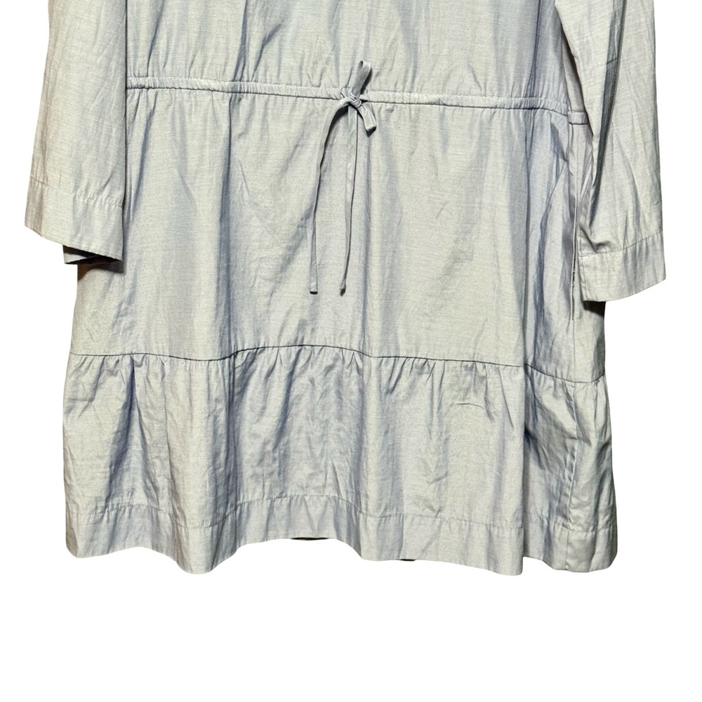 Pomander Place | Tuckernuck Lucy Light Blue Tiered Cotton 3/4 Sleeve Dress XL - Picture 7 of 13